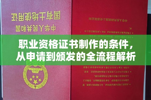 文登职业资格证书制作的条件，从申请到颁发的全流程解析